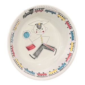 Rare Rorstrand Marianne Weston Tuff Tuff‎ Train Conductor Bowl and Plate